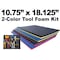5S Supplies Tool Box Foam Insert 2 Color 10.750in x 18.25in Black Top / Red Bottom TSF-1018-BLKRD - alternate 3